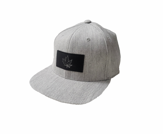 CA Black Leather Patch Hat